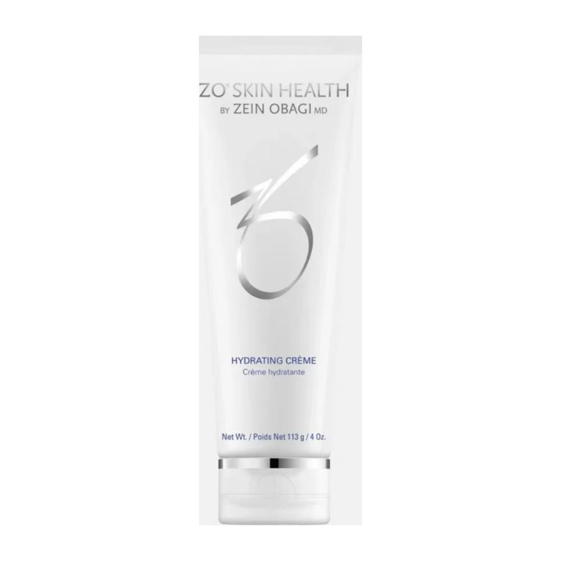 ZO Skin Health Hydrating Crème in a white tube with silver lettering